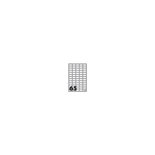 Etichette multifunzione - conf. 100 fogli - f.to 38,1x21,2 mm - angoli arrotondati con margine - n. etichette per foglio 65