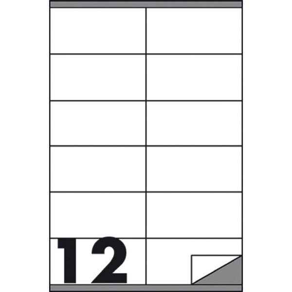Etichette multifunzione - conf. 100 fogli - f.to 70x72 mm - angoli vivi con margine - n. etichette per foglio 12 Etichette multifunzione - conf. 100 fogli - f.to 70x72 mm - angoli vivi con margine - n. etichette per foglio 12