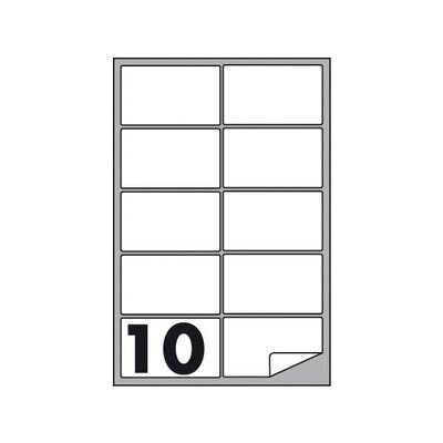 Etichette multifunzione - conf. 100 fogli - f.to 99,1x57 mm - angoli arrotondati con margine - n. etichette per foglio 10