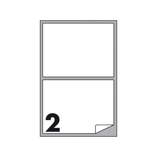 Etichette multifunzione - conf. 100 fogli - f.to 199,6x143,5 mm - angoli arrotondati con margine - n. etichette per foglio 2