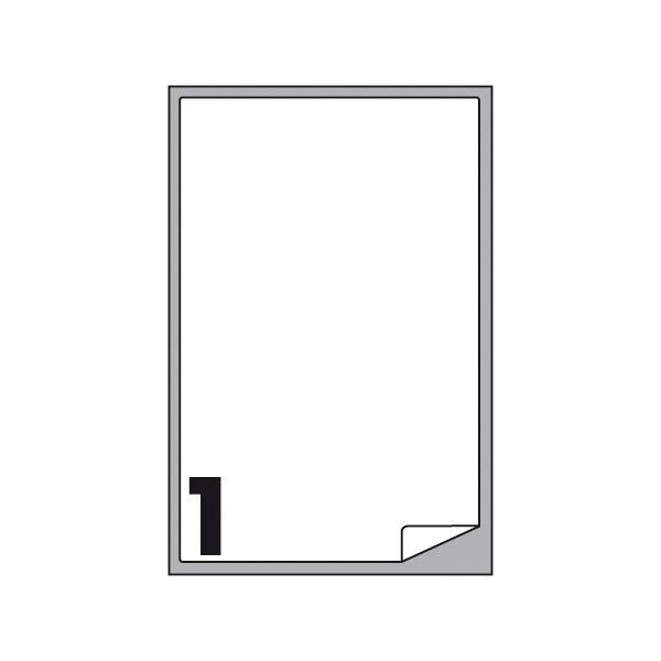 Etichette multifunzione - conf. 100 fogli - f.to 199,6x289,1 mm - angoli arrotondati con margine - n. etichette per foglio 1