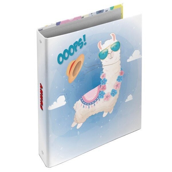 Cartella ad anelli - 4 anelli - tondi - Diametro 30 mm- assortite Puppy & Funny
