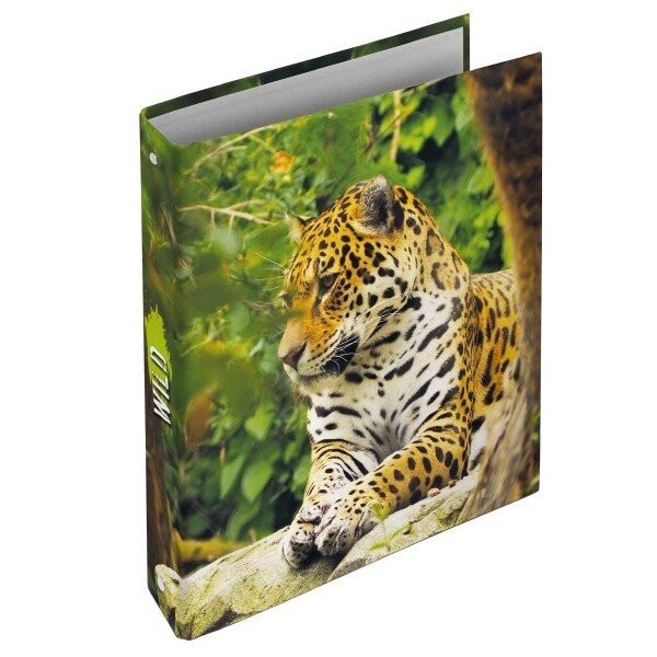 Cartella ad anelli - 4 anelli - tondi - Diametro 30 mm - immagini assortite Wild