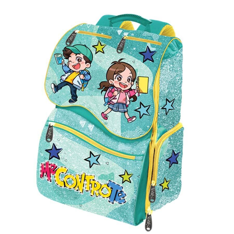 Me Contro Te | Zaino Originale Square Glitter e Luci  - Verde Tiffany - Novità 2021/2022