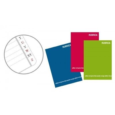 Rubrica alfabetica Happy Color - punto metallico - A5 - 40 fg da 80 g/mq Rubrica alfabetica Happy Color - punto metallico - A5 - 40 fg da 80 g/mq