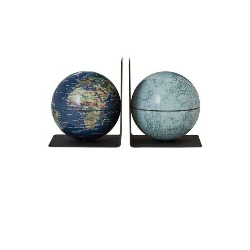 Coppia Reggilibri BOOKGLOBE - Terra/Luna -  Emform