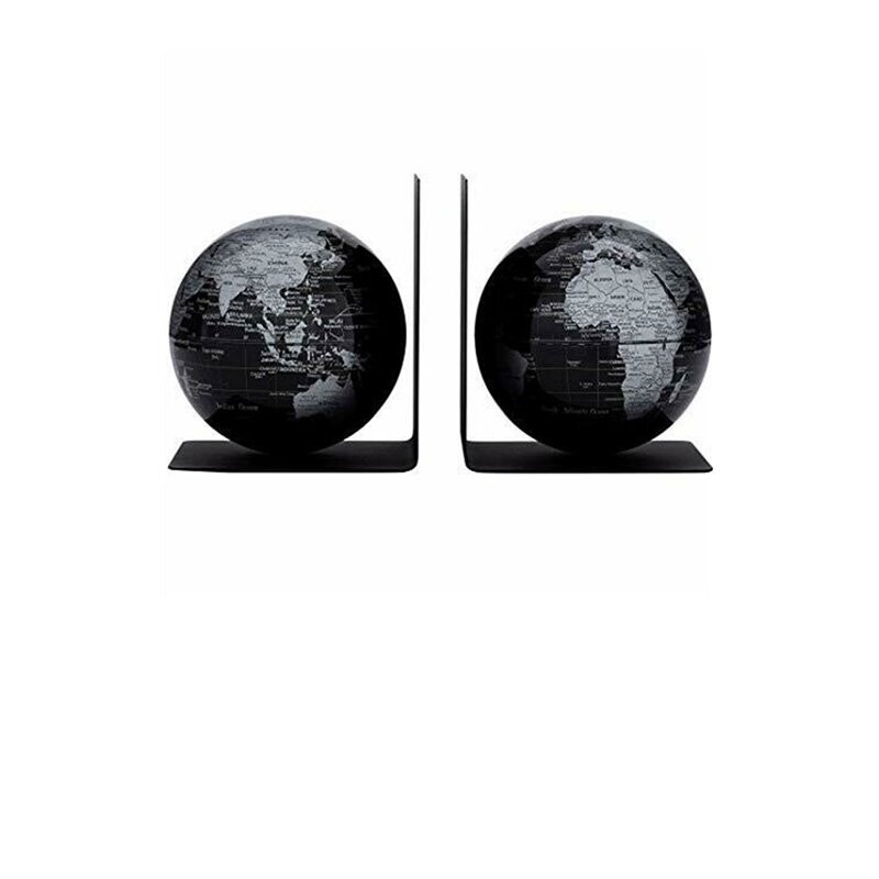 Coppia Reggilibri BOOKGLOBE - Alluminio/Nero -  Emform