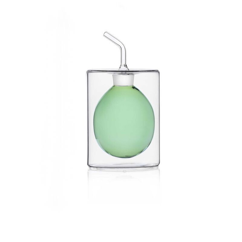 Oliera con Doppio Fondo Verde - H 14 cm - Ichendorf