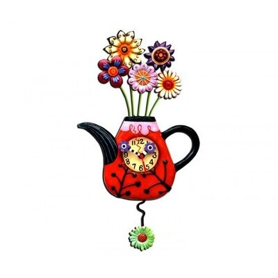 Orologio con pendolo - Vaso con Fiori - Allen Design