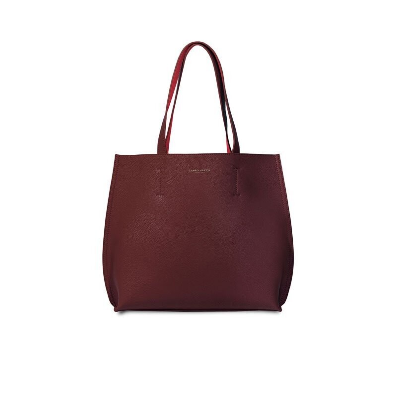 Campo Marzio Borsa Double Tote Midi Bag Bordeaux