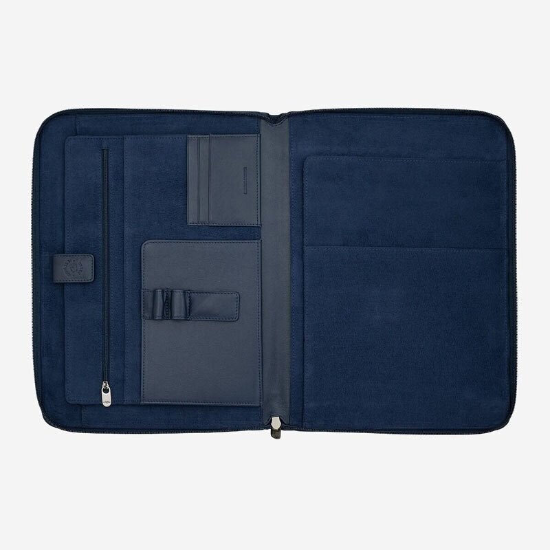 Dudubags - Cartella portadocumenti a4 in pelle - Navy