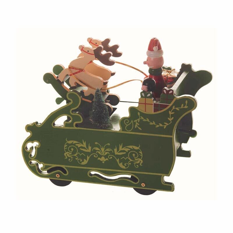 Carillon Slitta con Babbo Natale