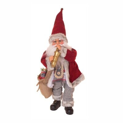 Pupazzo Babbo Natale con Saxofono - Movibile e Musicale