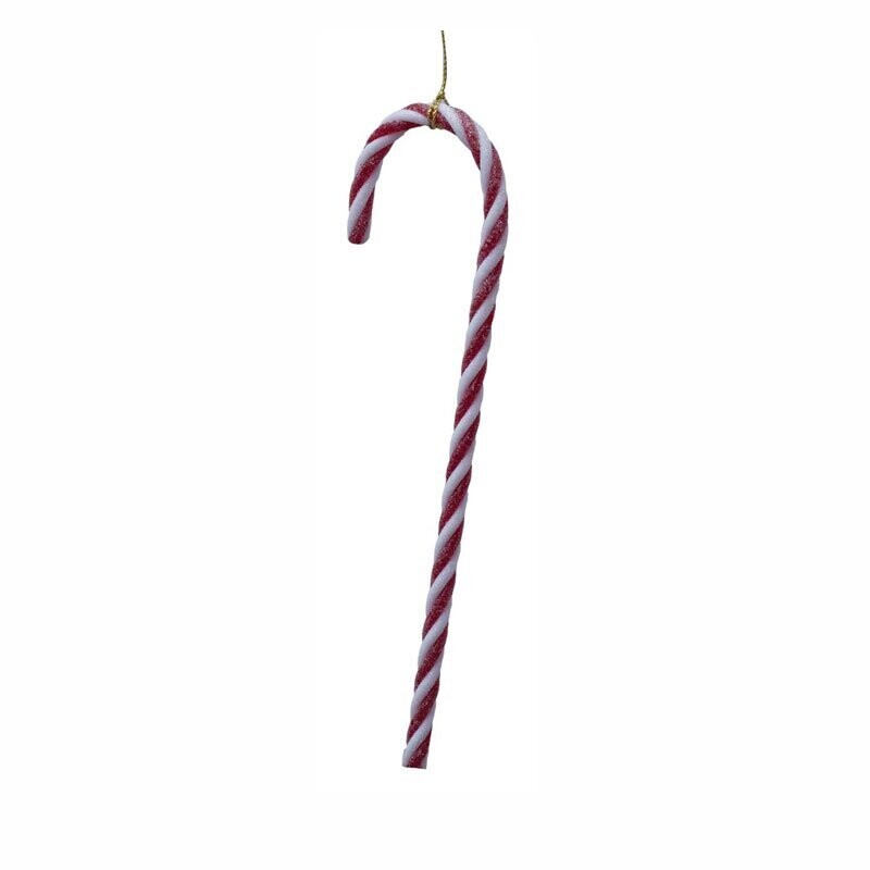 Decorazione Pendaglio Candy Bianco/Rossa H 21 cm