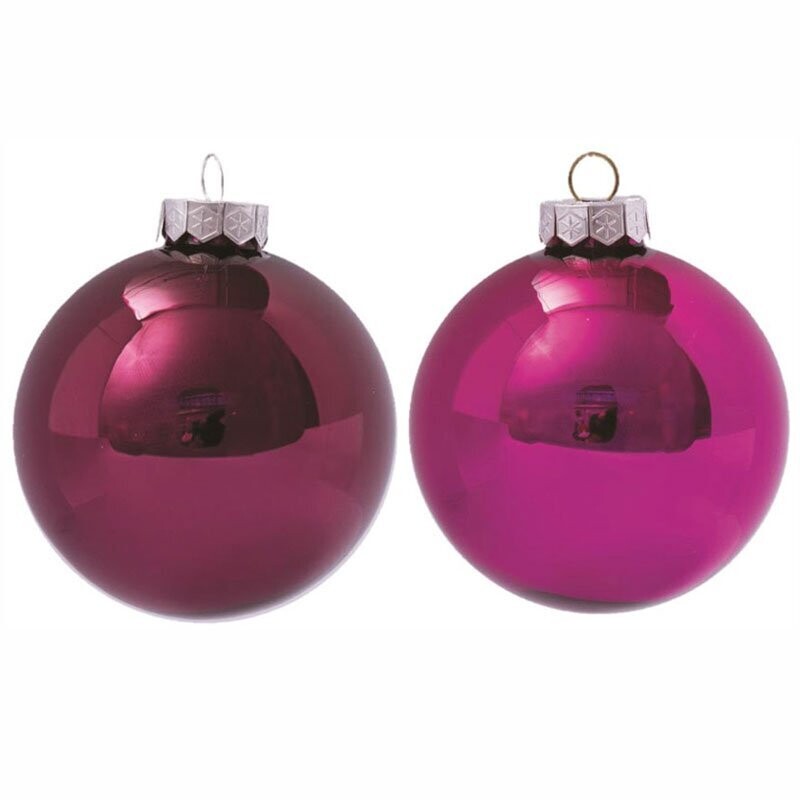 Sfera in Vetro  Ø 8 cm - Fucsia