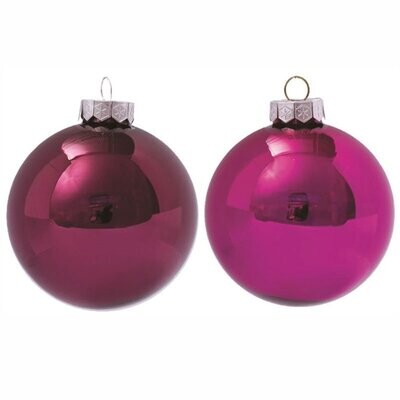 Sfera in Vetro  Ø 8 cm - Fucsia