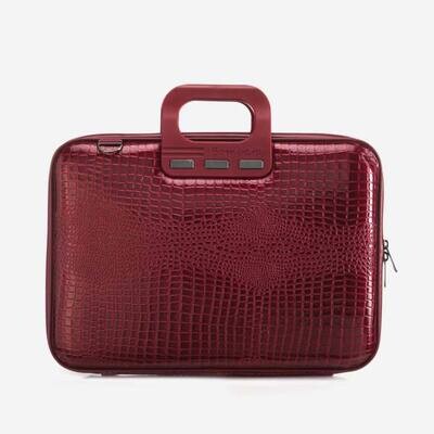 Bombata Borsa Shiny Cocco  - Rosso Borgogna