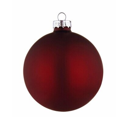 Sfera in Vetro Rosso Scuro Opaco Ø 10 cm | Bizzotto