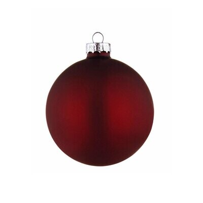 Sfera in Vetro Rosso Scuro Opaco Ø 8 cm |  Bizzotto