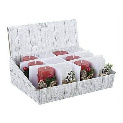 Candela Natale Decorazione Rosso / Bianco | Bizzotto