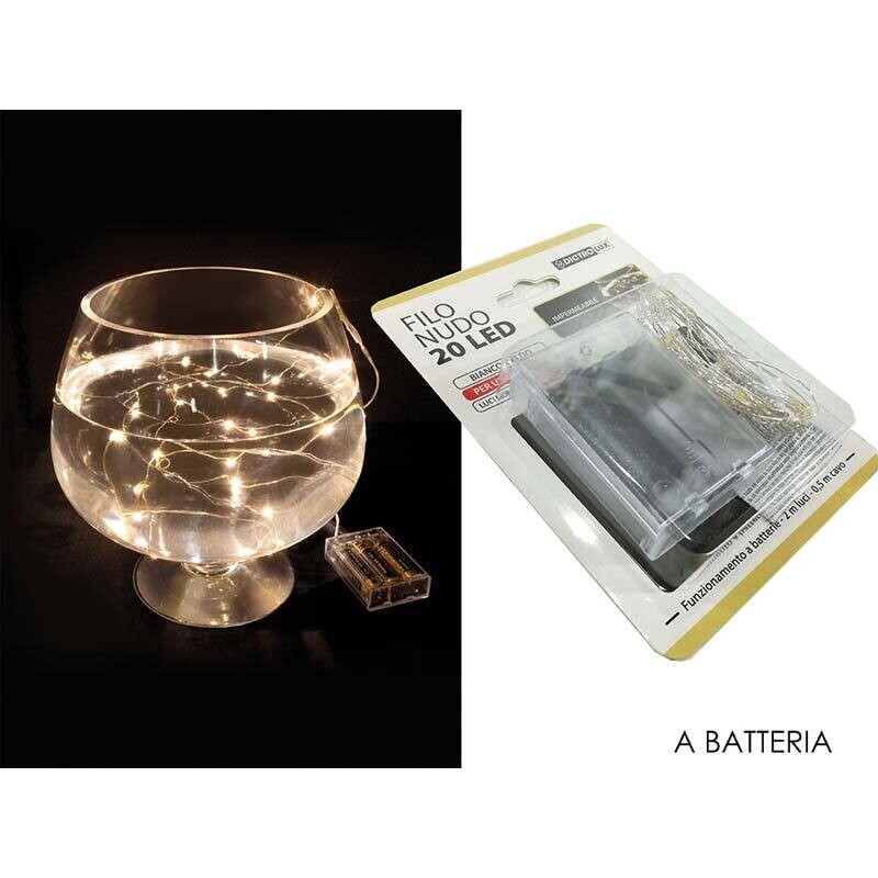 Luci filo nudo  n.20 Microled - Bianco Caldo