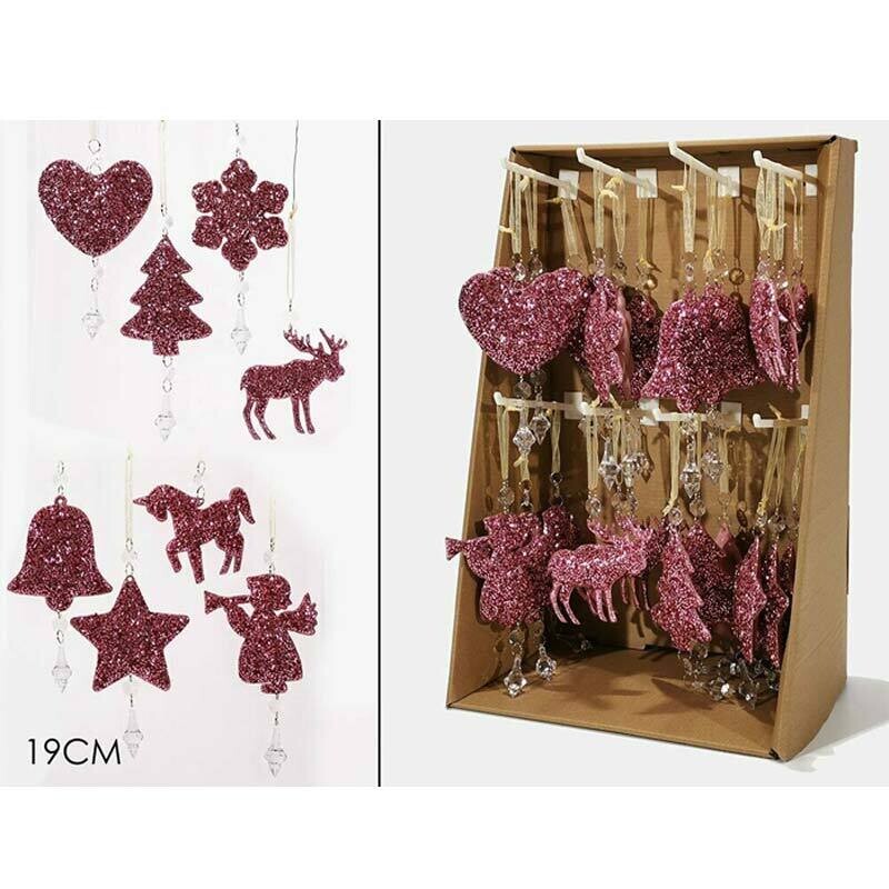Appendino Con Perline Rosa  - 8 Soggetti