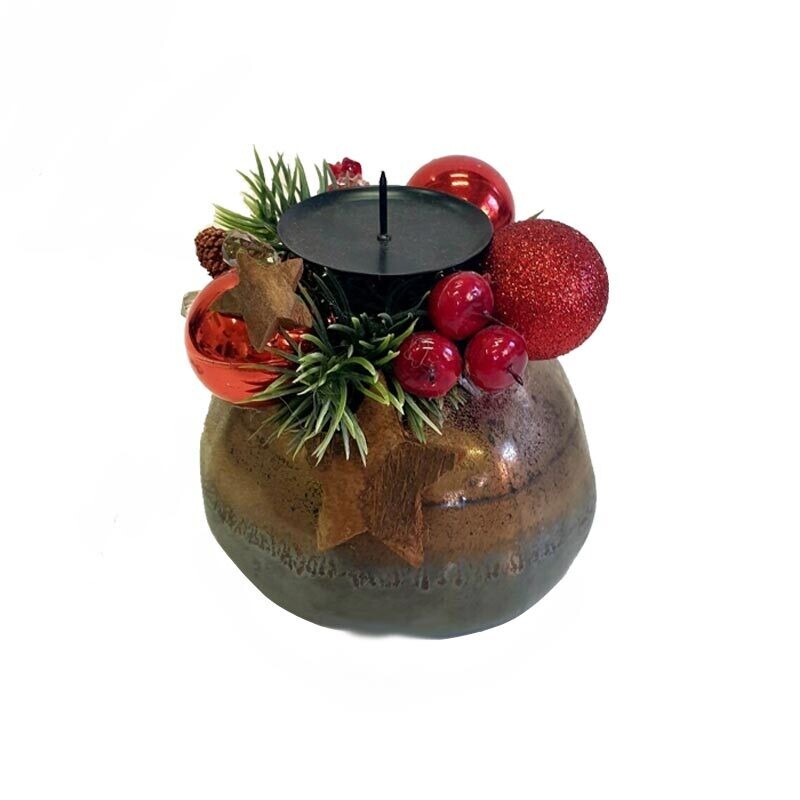 Centrotavola con Porta Candela e Decorazioni