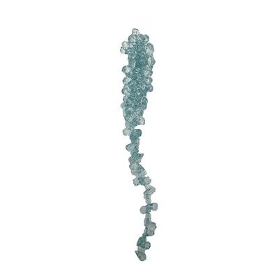 Flora® | Pendaglio Ghiacciolo Perlato Verde Trasparente - H 22 cm