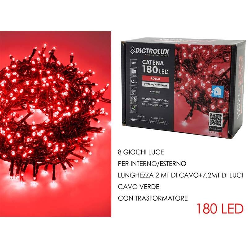 Luci Natale n.180 Microled - Rosso