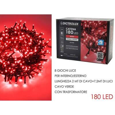 Luci Natale n.180 Microled - Rosso
