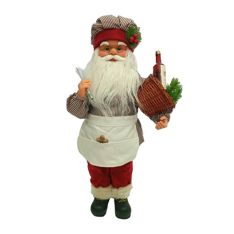 Babbo Natale con cesto - H 46 cm