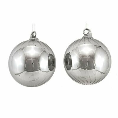 Sfera in Vetro Silver Ø 8 cm