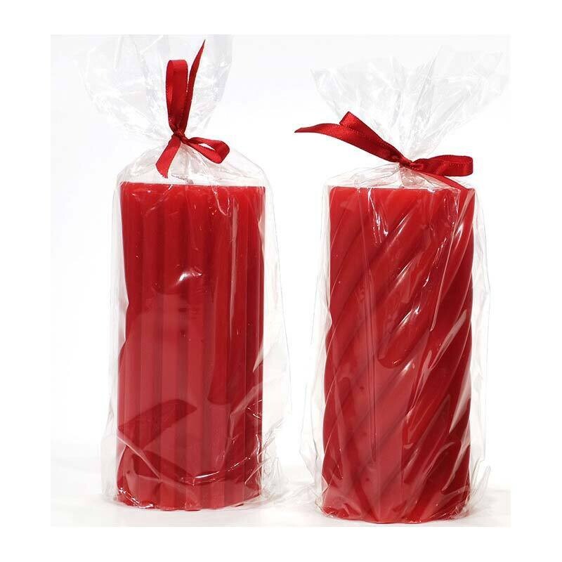Candela Rossa cilindro H 15cm