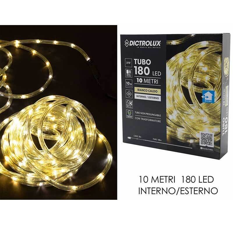 Tubo 180 Led Bianco Caldo - 10 Mt