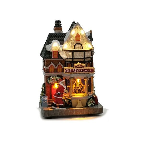 Casa Paesaggio Natalizio - H18 cm