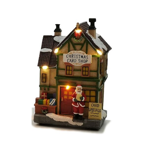 Casa Paesaggio Natalizio - H18 cm