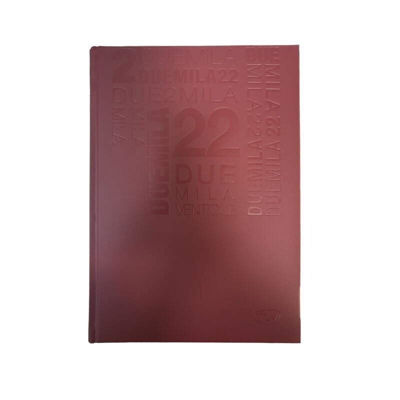 Buffetti Agenda 2025 giornaliera - 17x24 cm 12 mesi  - Bordeaux