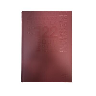 Buffetti Agenda 2025 giornaliera - 17x24 cm 12 mesi  - Bordeaux