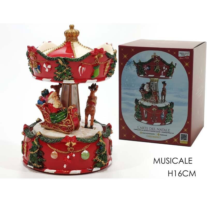 Carillon Giostra Natalizia - H16 cm