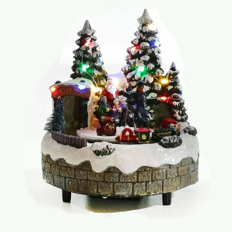 Albero con Trenino di Natale - Luci, Suoni e Movimenti