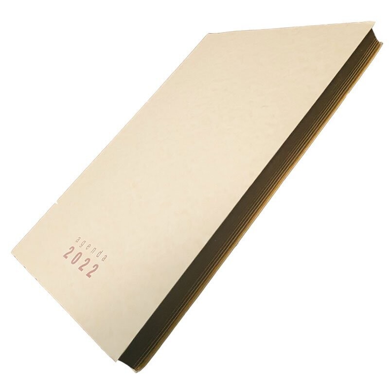 Ricambio 2026 per Agenda Giornaliera senza anelli - 15x20,5 cm - Bordato Oro