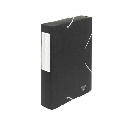 Scatola progetti con elastico angolare Aeternum - dorso 6 cm - 33x25 cm - nero