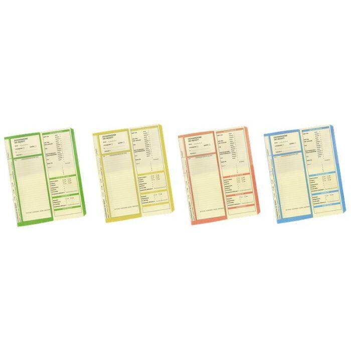 Cartelline con tasca prestampata - cartoncino - 27x34,7 cm - Giallo