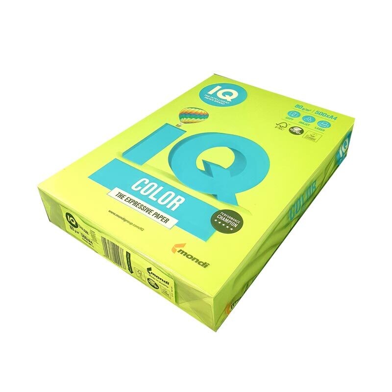 Carta A4 Colorata Mondi IQ 250 Fogli - 160 g/m² - LG46 - Verde Tiglio