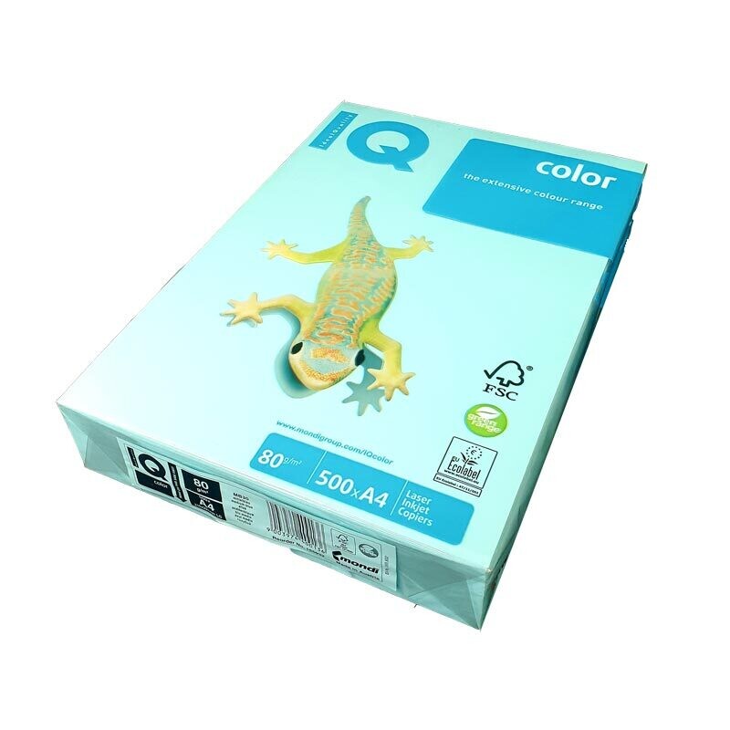 Carta A4 Colorata Mondi IQ 500 Fogli - 80 g/m² - MB30 - Blu Medio