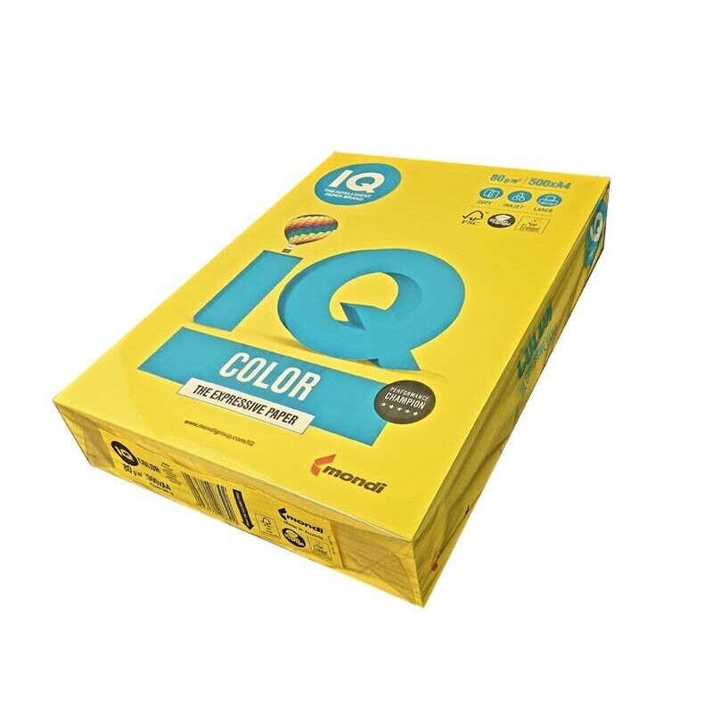 Carta A4 Colorata Mondi IQ 250 Fogli - 160 g/m² - IG50 - Paglierino