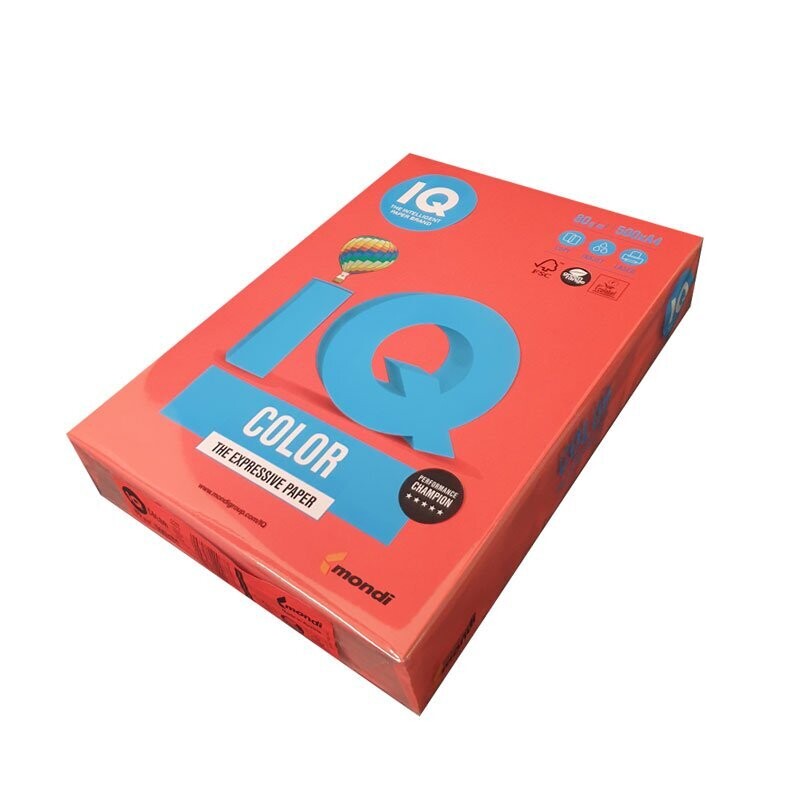 Carta A4 Colorata Mondi IQ 250 Fogli - 160 g/m² - CO44 - Rosso