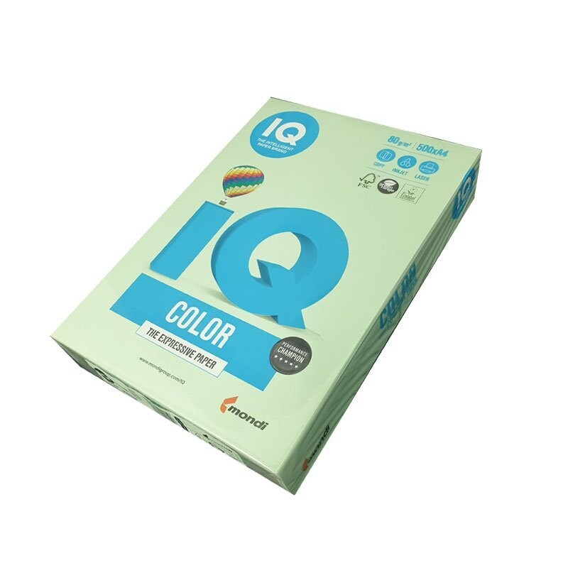 Carta A4 Colorata Mondi IQ 500 Fogli - 80 g/m² - MG28 - Verde Medio