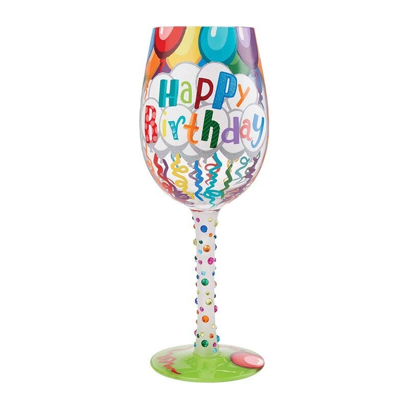 LoLiTa| Bicchiere da Vino " Birthday Streamers"