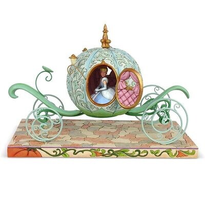 Statuina La Carrozza di Cenerentola cm 42 | Disney Traditions